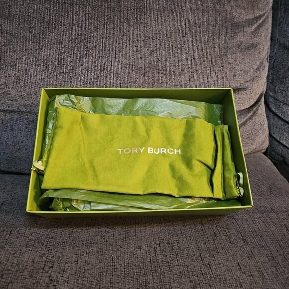 Tory Burch Double T Buckle Pump 80mm Suede Goat Leather - Picture 9 of 10